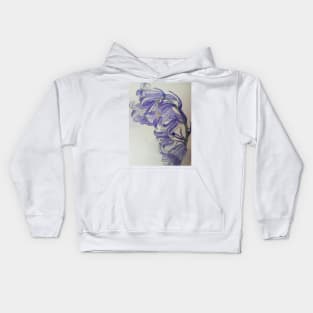 Bluebells watercolour painting Kids Hoodie